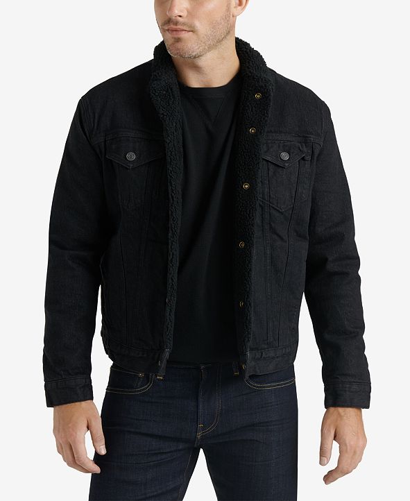 Lucky Brand Men's Sherpa Denim Jacket & Reviews - Coats & Jackets - Men - Macy's