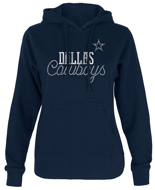 Womens Dallas Cowboys Bling Pullover Hoodie