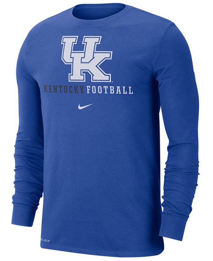 Nike Men's Kentucky Wildcats Football Wordmark Long Sleeve T-Shirt ...