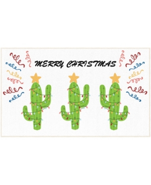 Mohawk Christmas Cactus Accent Rug, 18" X 30" In Cotton
