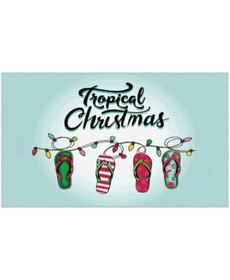 Tropical Christmas Accent Rug, 24