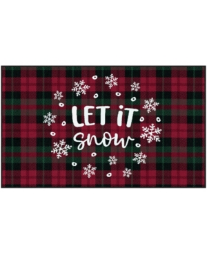 Mohawk Let It Snow Accent Rug, 24" X 40" Bedding In Red