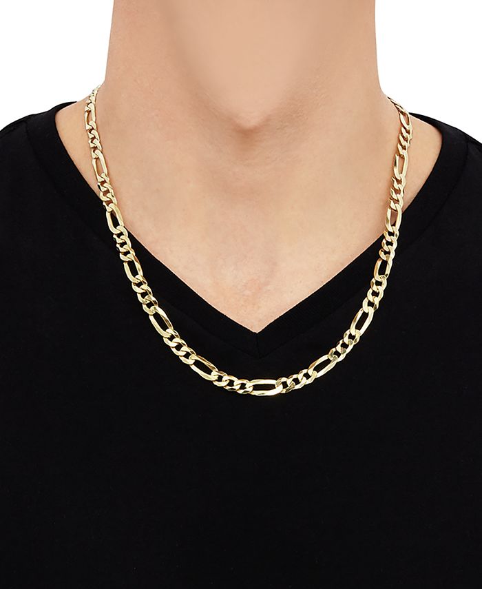 Macy's Figaro Link 22" Chain Necklace in 18k GoldPlated Sterling