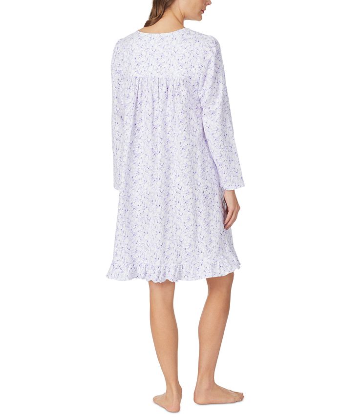 Eileen West Cotton JerseyKnit FloralPrint Venise Lace Nightgown Macy's