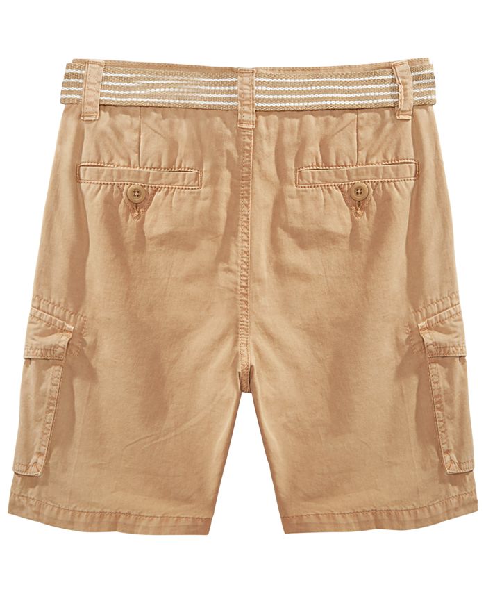 Ring of Fire Big Boys Bobby Twill Cargo Shorts with D-Ring Belt - Macy's