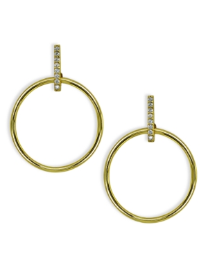 Giani Bernini Cubic Zirconia Accent Front Circle Earrings In 18k Gold Plated Sterling Silver Or Sterling Silver