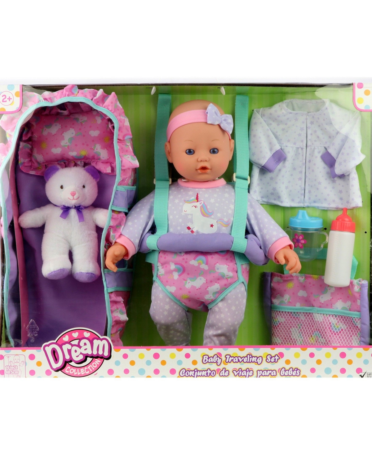 Redbox Dream Collection 16" Baby Doll Travelling Set In Multi