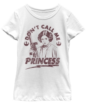 Fifth Sun Star Wars Big Girl's Leia Don'T Call Me Princess Arch Short Sleeve T-Shirt