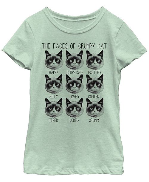 Fifth Sun Grumpy Cat Big Girl S The Many Faces Of Grumpy Cat Short