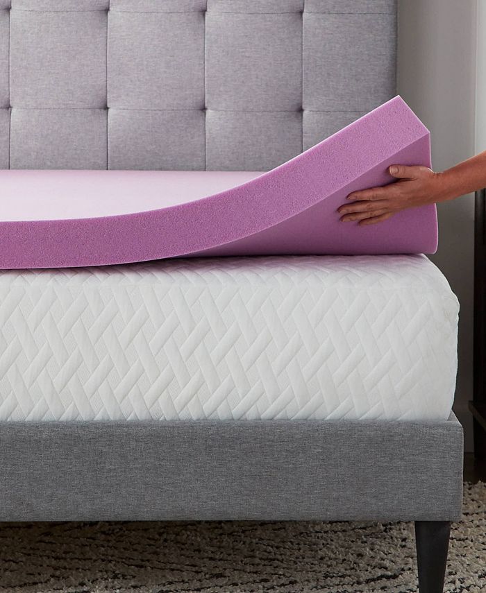 Lucid 4" Lavender Memory Foam Mattress Topper, Twin Macy's