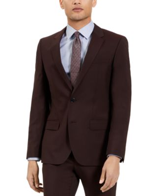 macy's burgundy suit