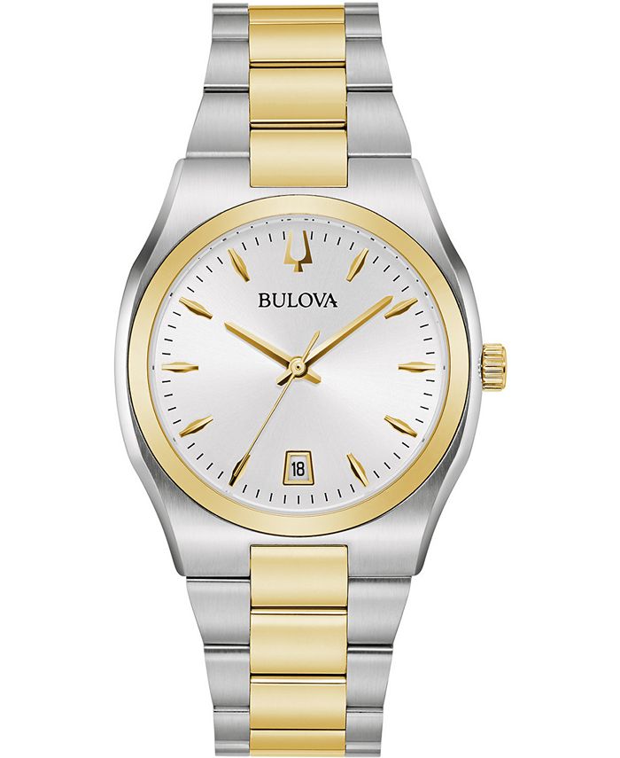 Bulova - Women's Surveyor Two-Tone Stainless Steel Bracelet Watch 34mm
