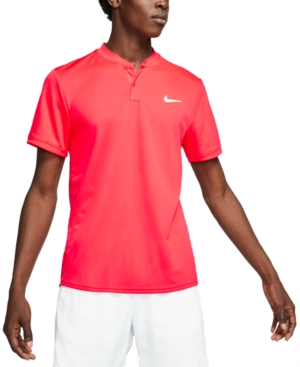 Nike Men's Court Dry Blade-collar Polo In Red ModeSens