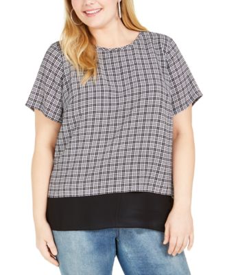 michael kors plus size tops macy's