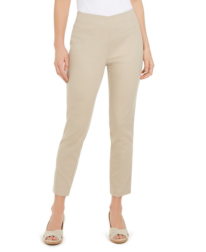 Charter Club Chelsea Twill Tummy-Control Cropped Pants, Created for ...
