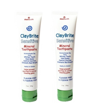 Shop Zion Health Claybrite Sensitive Toothpaste, Maximum Relief Set Of 2 Pack, 8oz