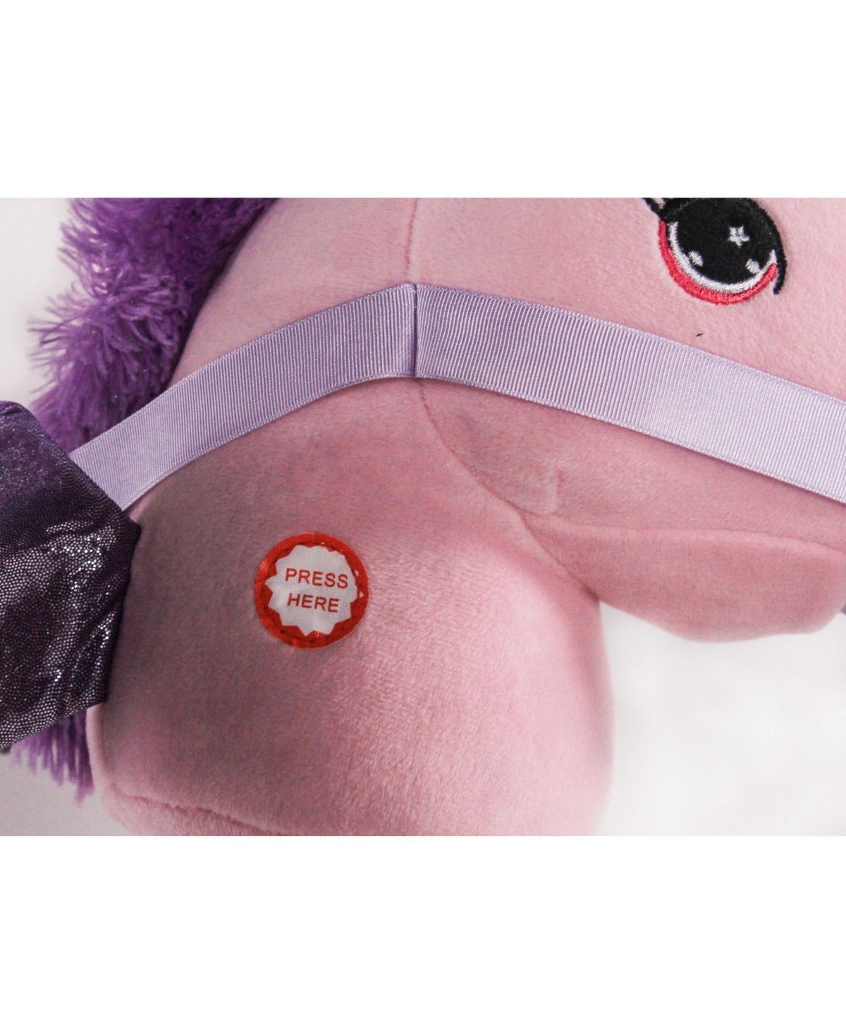 Shop First & Main Ponyland Giddy-up Fantasy 28" Stick Horse Plush, Unicorn With Sound In Multi
