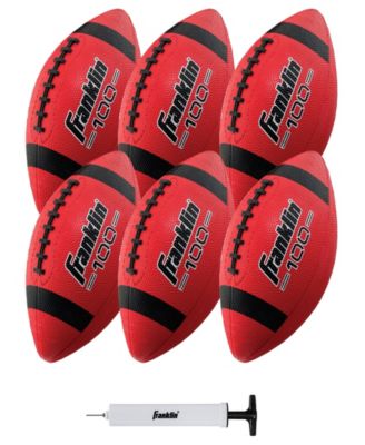 Junior Rubber Football Set - 6 Pack - Inflation Pump Included