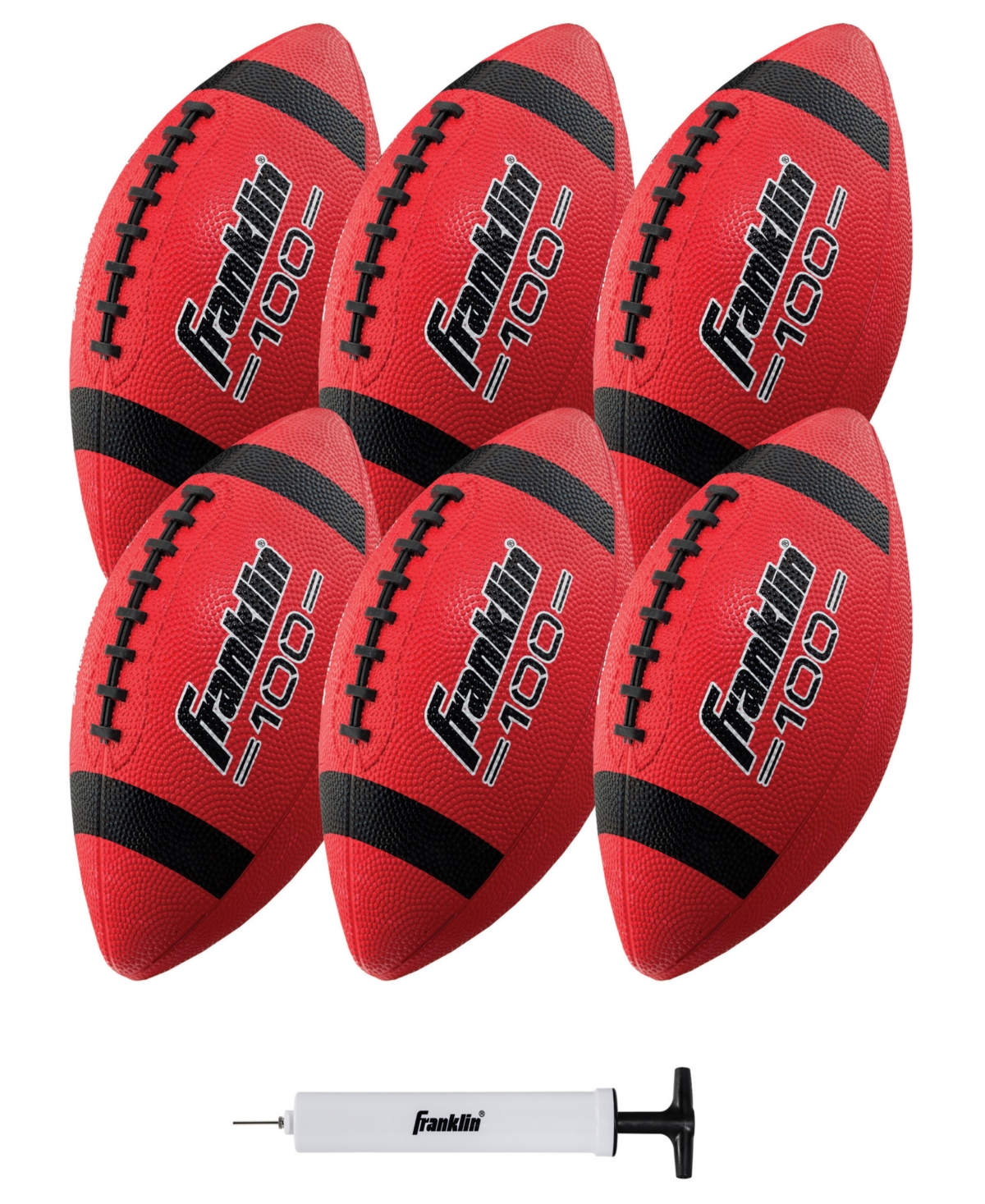 Shop Franklin Sports Junior Rubber Football Set In Red,black
