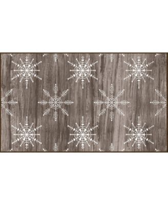 Mohawk - Barnwood Snowflakes Driftwood Accent Rug, 18" x 30"