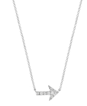 image of Effy Diamond (1/8 ct.t.w.) Arrow Pendant in Sterling Silver