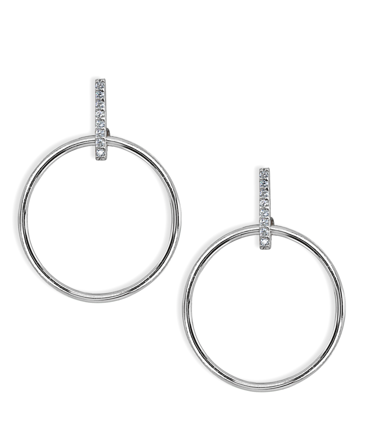 Giani Bernini Jewelry | Nwt Cubic Zirconia Sterling Silver Earrings | Color: Silver | Size: Os | Tfeli's Closet
