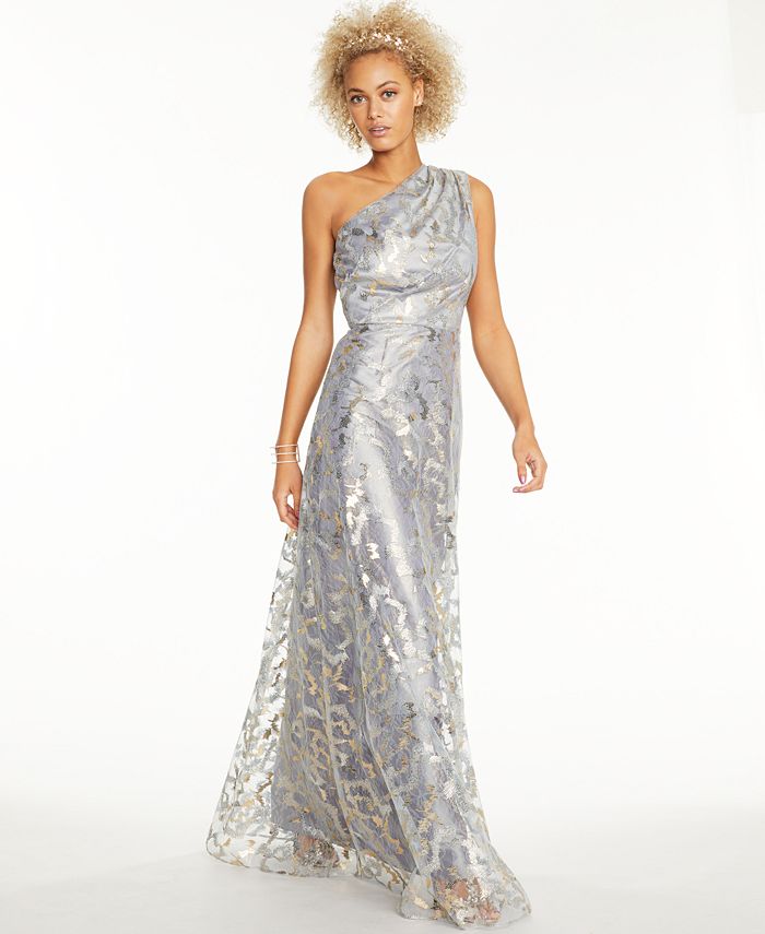 Adrianna papell metallic lace gown clearance