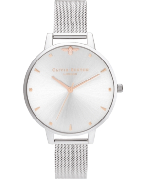 image of Olivia Burton Women-s Queen Bee Stainless Steel Mesh Bracelet Watch 38mm
