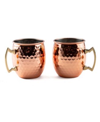 Thirstystone - 2 Pack 20 oz Hammered Copper Moscow Mule Mugs