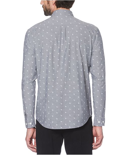 Original Penguin Men S Slim Fit Flamingo Print Dobby Shirt