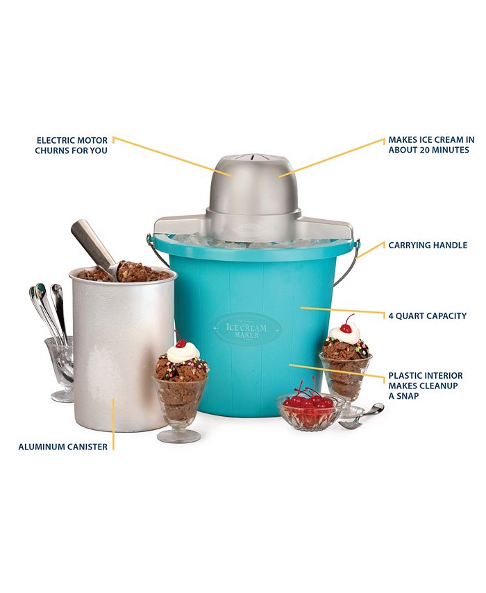 Nostalgia 4 Qt. Electric Ice Cream Maker PICM4BG Macy's