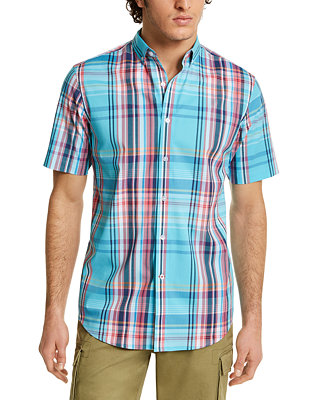 Club Room Men's Plaid Shirt, Created for Macy's - Macy's