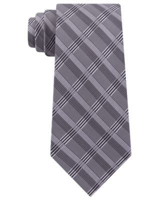 Calvin Klein - Men's Cr&egrave;me Plaid Tie