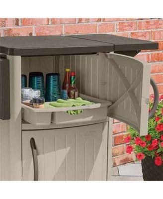 DCP2000 Portable Outdoor Patio Prep Serving Station Table and Cabinet