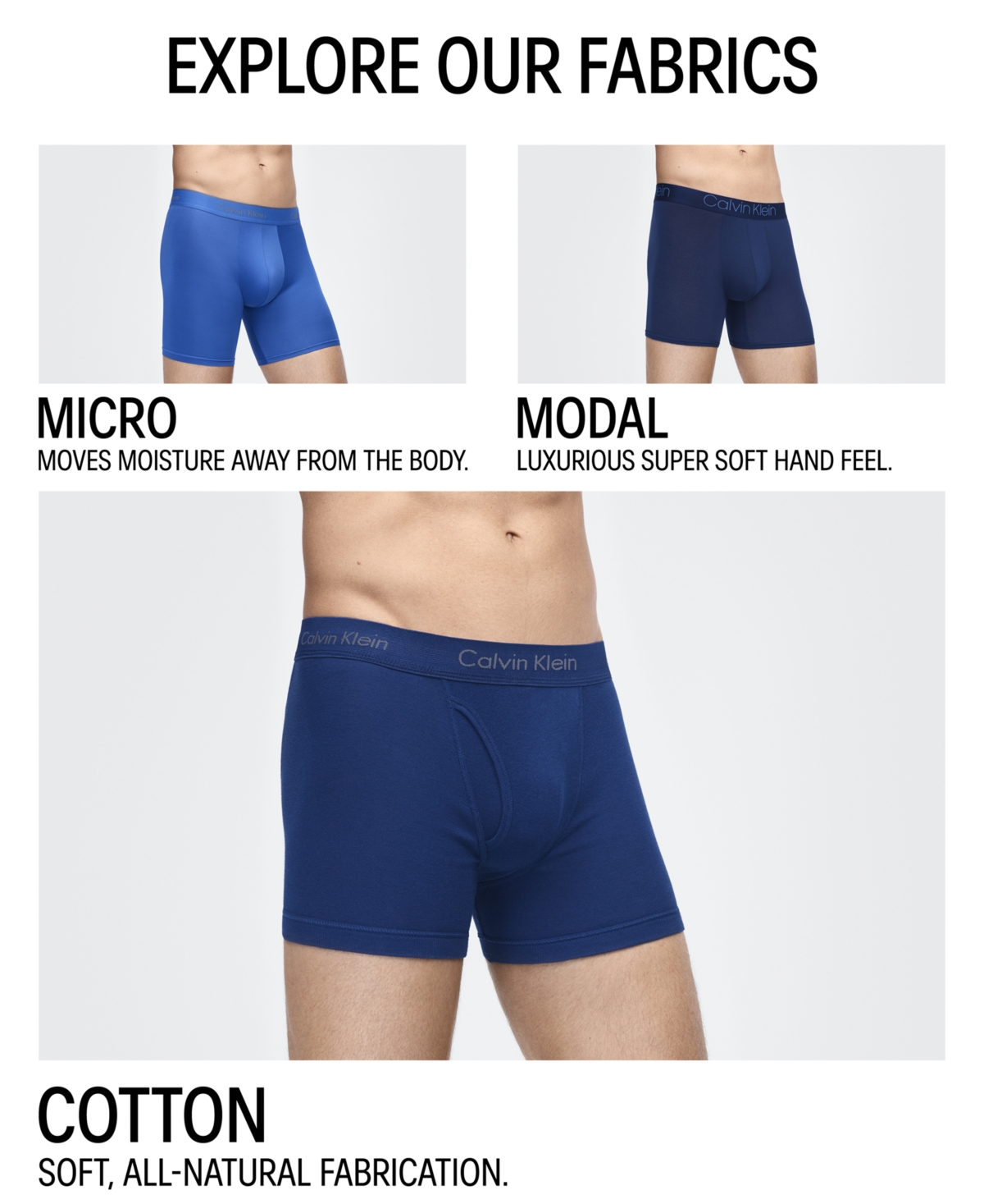 Shop Calvin Klein Men's 5-pack Cotton Classic Boxer Briefs Underwear In Periwinkle,mazarine Blue
