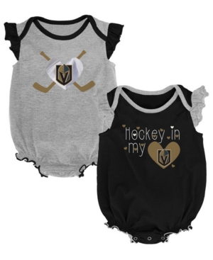 Outerstuff Baby Vegas Golden Knights Team Player 2 Pack Bodysuit Set