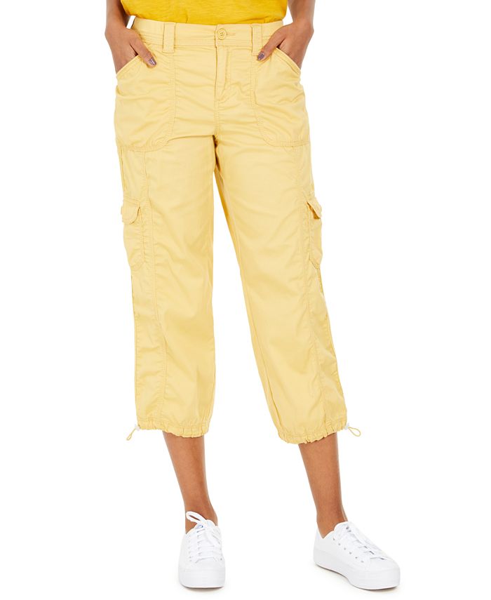 C&H Mens Summer Multi Pockets Casual Capri Straight Leg Capri Big and Tall Pants