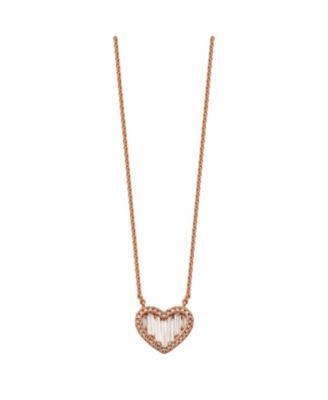 Macy's - Halo Heart Pendant with Baguettes
