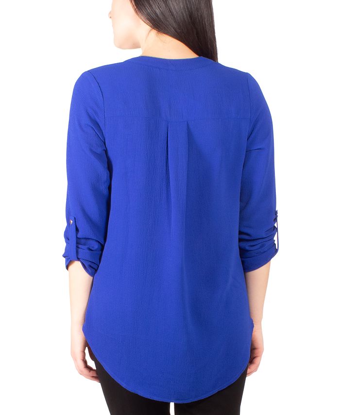 NY Collection Petite RollTabSleeve Top Macy's