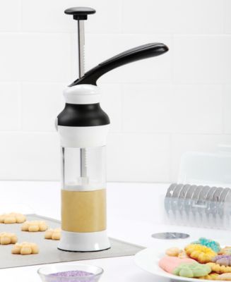 OXO Good Grips Cookie Press with 12 Stainless Steel Disks & Storage Case,  White 