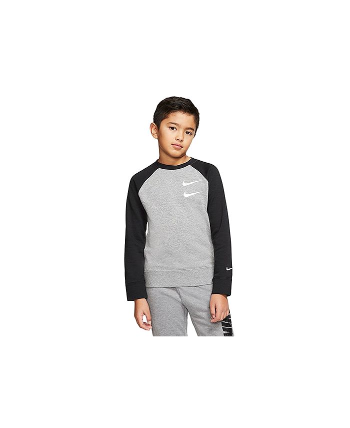Nike Big Boys Sportswear Swoosh Crew Sweatshirt - Macy's