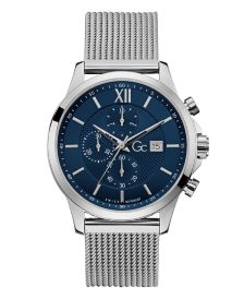 Gc Men's Executive Chrono Stainless Steel Mesh Bracelet Watch 44mm