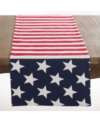 Star Spangled American Flag Design Table Runner