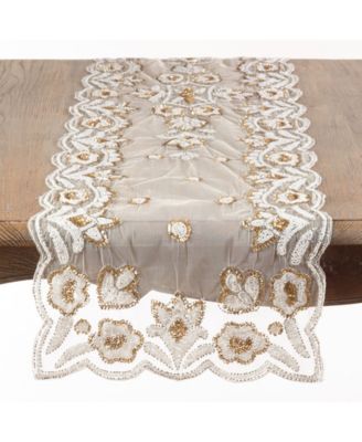 Hand-Beaded Table Runner