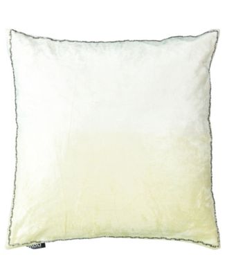 Ombre Velvet Viscose Beaded Edges Decorative Pillow, 20" x 20"