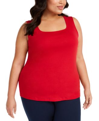 square neck plus size tops
