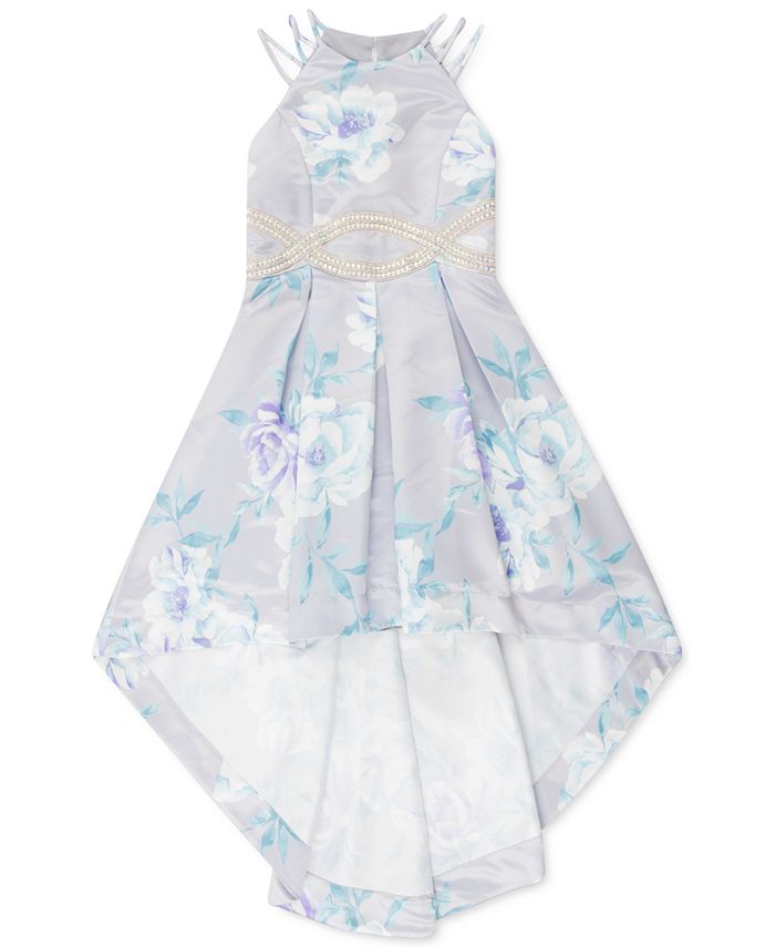 Speechless Girls 7-16 Scallop Floral Hi Low Dress