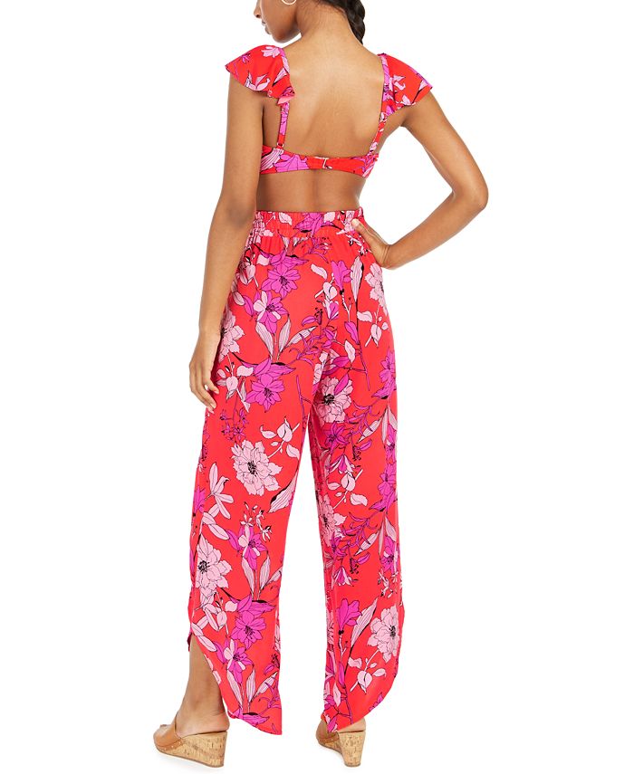 Bar III Floral Swim Cover-Up Pants, Created for Macy's - Macy's