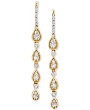 image of Wrapped in Love Diamond Teardrop Dangle Drop Earrings (1 ct. t.w.) in 14k Gold, Created for Macy-s