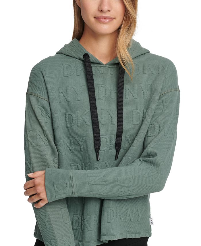 DKNY - Logo Jacquard Long Sleeve V-Neck Cardigan